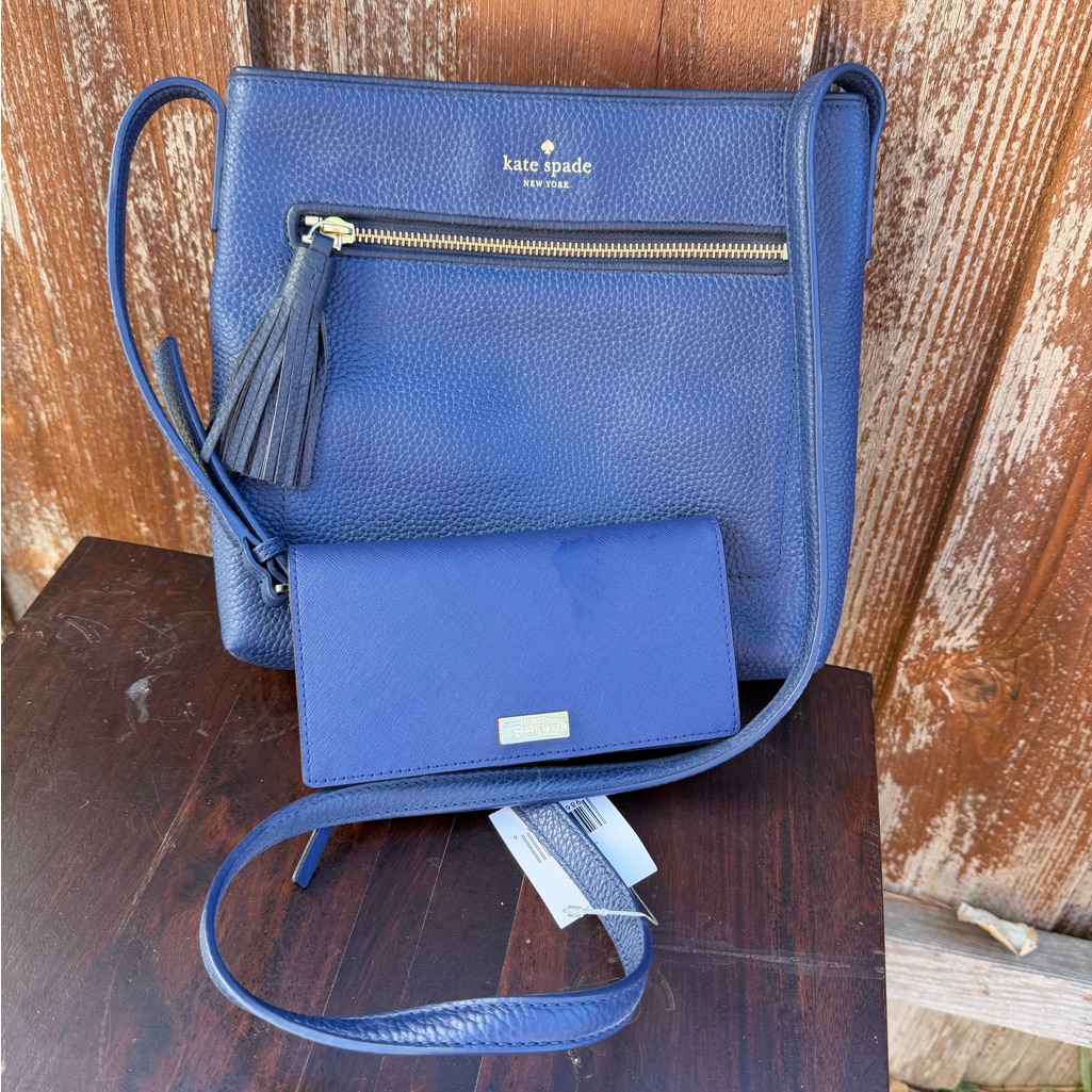 Kate Spade Navy Crossbody Bag With Wallet